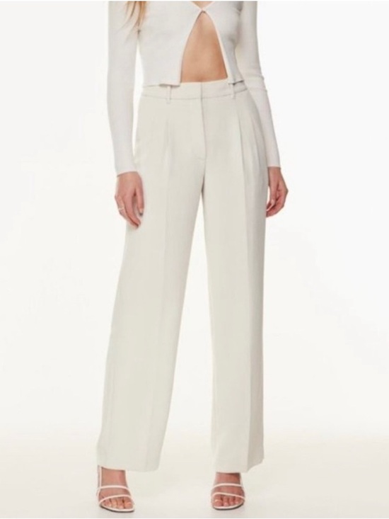 Wilfred Pants - Wilfred Aritzia The Effortless Pant Size 12 Light Birch Wide Leg Trousers